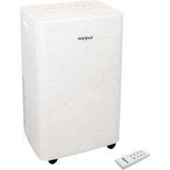 Whirlpool 8,300 BTU Portable Air Conditioner with Dehumidifier Cools 550 sq. ft with Remote, White
