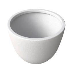 Leisuremod Dahlia Modern 21.5 in. White Fiberstone and Clay Tapered Round Planter for Indoor and Outdoor