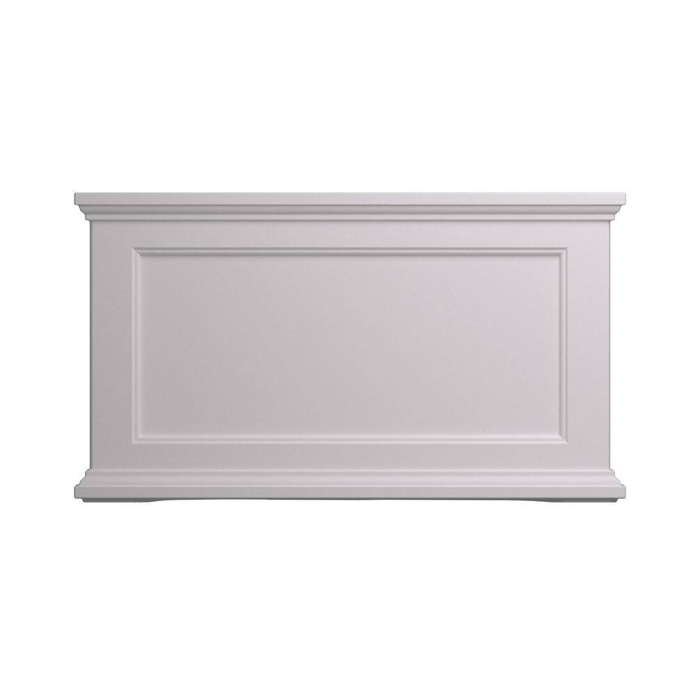 Mayne Fairfield 20 in. x 36 in. Self-Watering White Polyethylene Planter