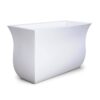 Mayne Valencia 36 in. x 16 in. x 22 in. White Long Polyethylene Planter