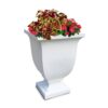 Mayne Augusta 26 in. Tall Self-Watering White Polyethylene Planter