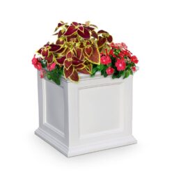 Mayne Fairfield 28 in. Square White Polyethylene Planter