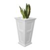 Mayne Fairfield 34 in. Tall Self-Watering White Polyethylene Planter