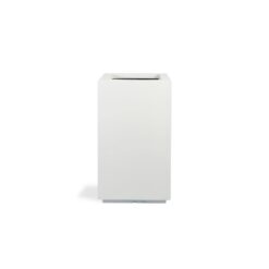 PolyStone Planters Cozumel Column 23 in. x 30 in. White Composite Planter
