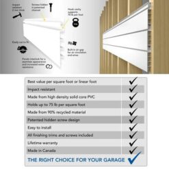 Proslat 48 in. H x 96 in. W Slat Wall Panel Set White (2-Pack)