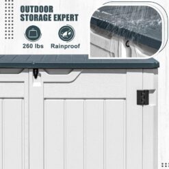 Tozey 4 ft. 2 in. x 2 ft. 5 in. 205 Gal. Horizontal Resin Storage Deck Box