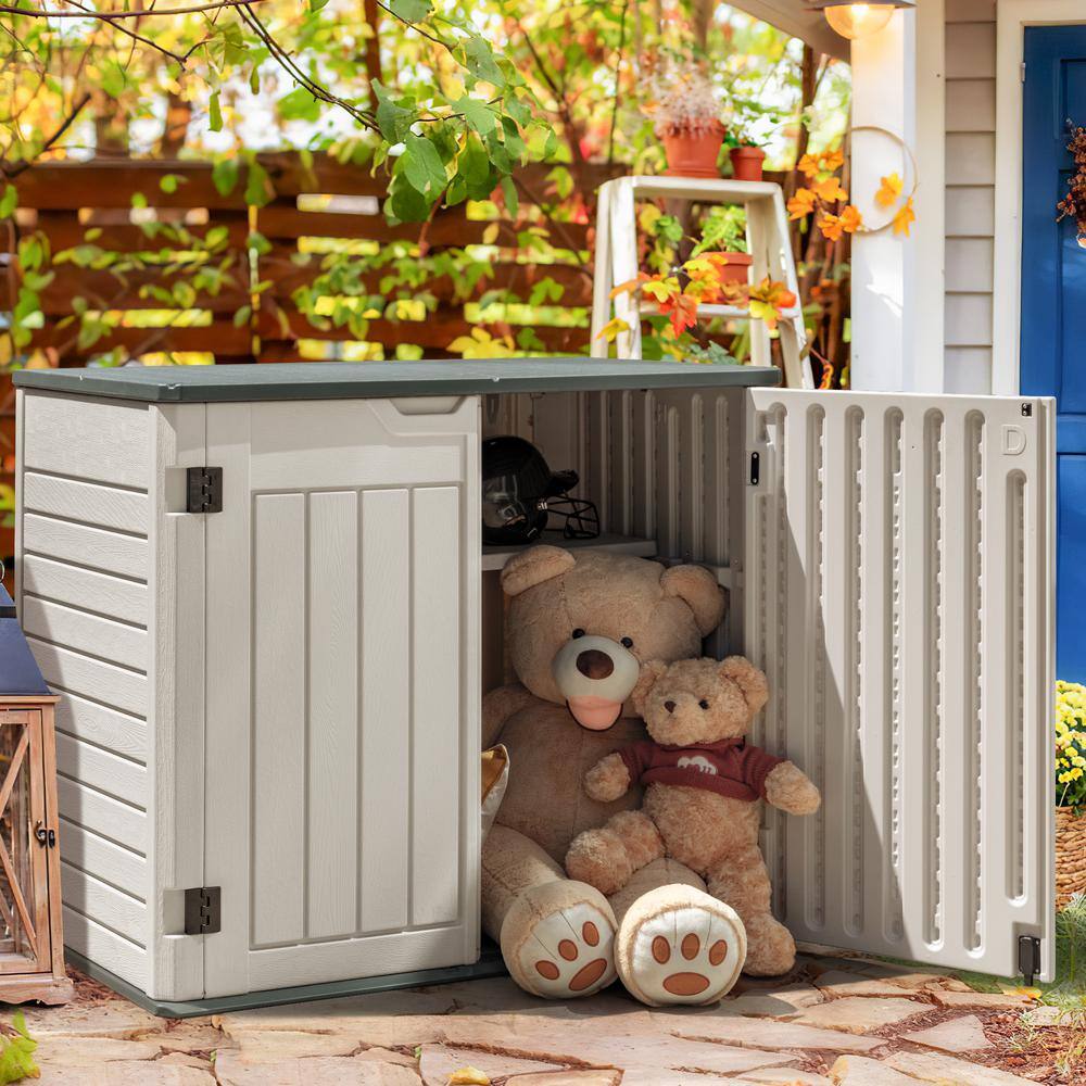 Tozey 4 ft. 2 in. x 2 ft. 5 in. 205 Gal. Horizontal Resin Storage Deck Box