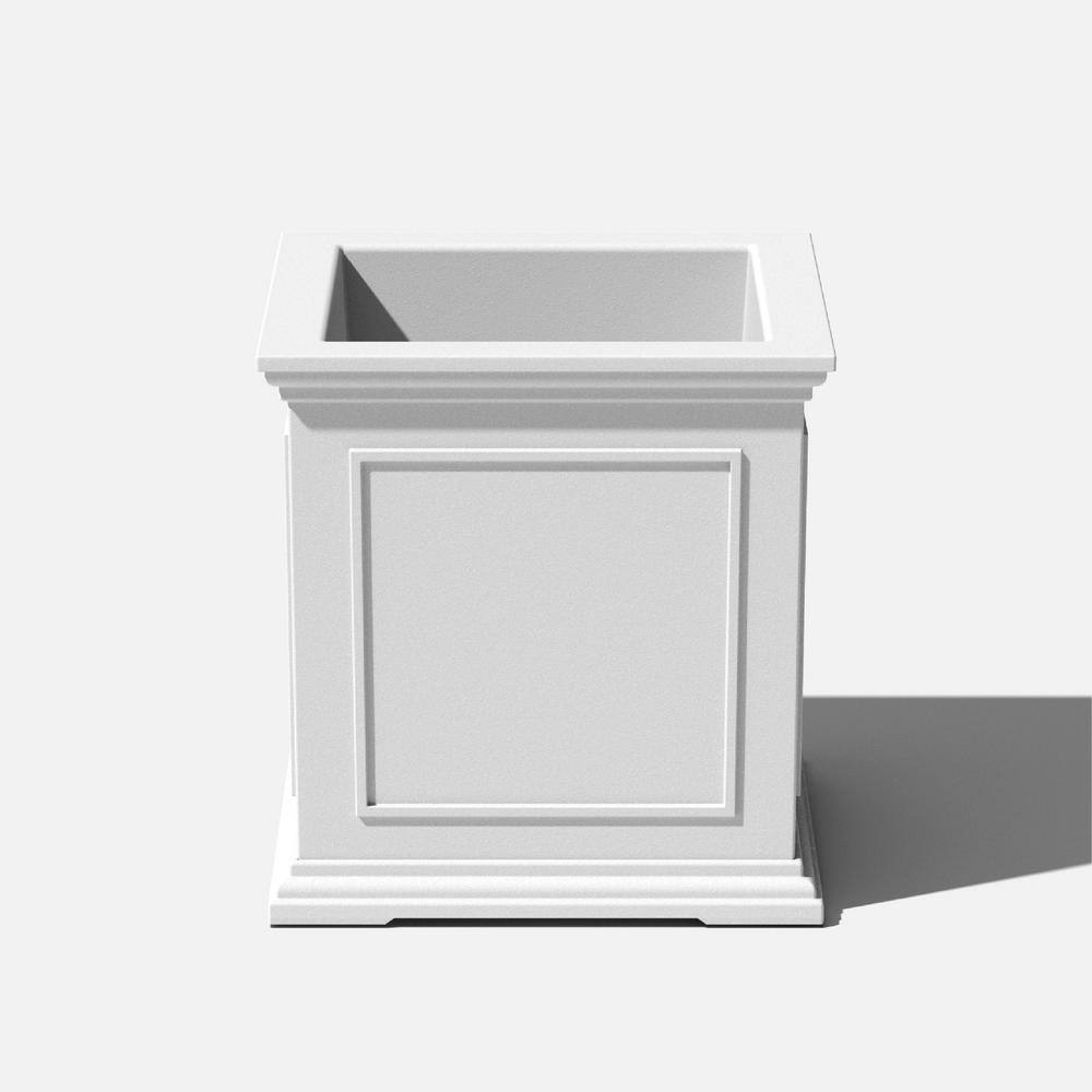 Veradek Brixton Series 20 in. Cube White Plastic Planter