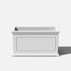 Veradek Brixton Series 33 in. L White Plastic Planter
