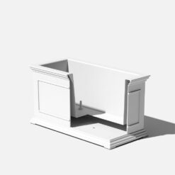 Veradek Brixton Series 33 in. L White Plastic Planter