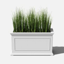 Veradek Brixton Series 33 in. L White Plastic Planter