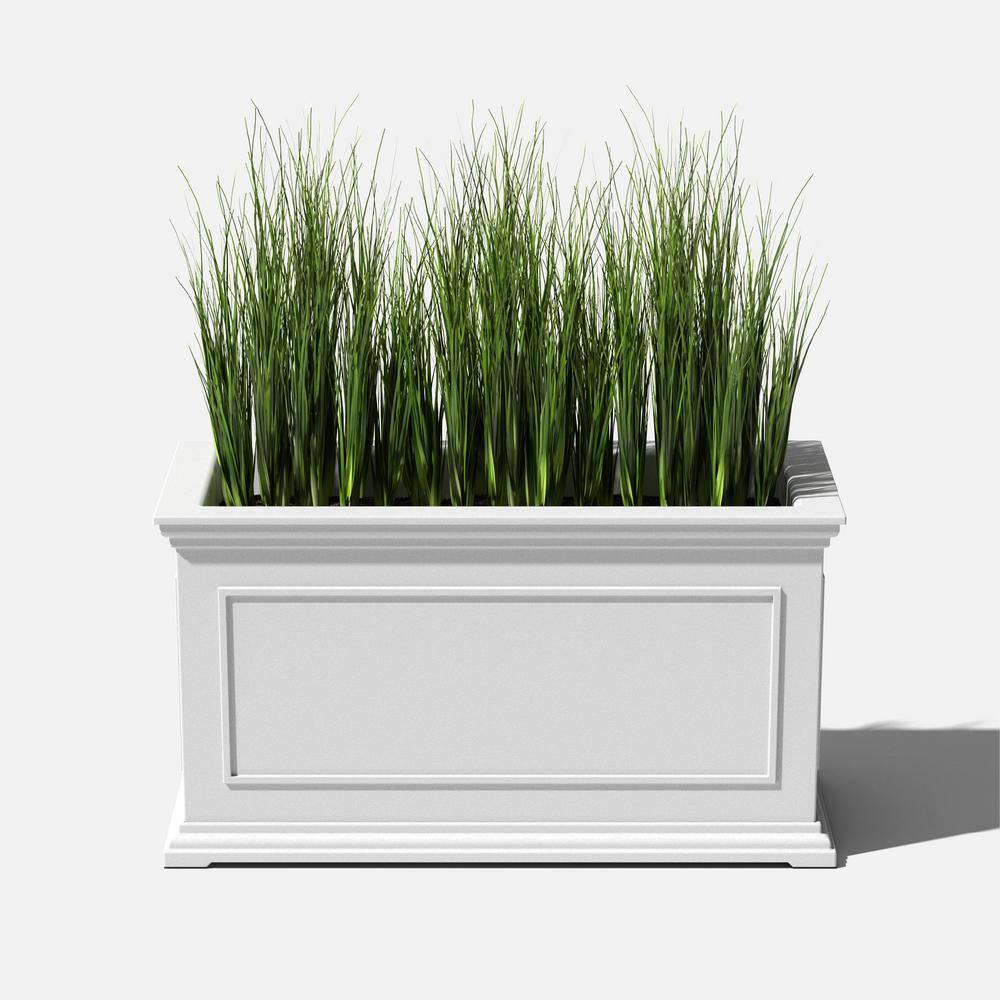 Veradek Brixton Series 33 in. L White Plastic Planter