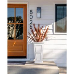 Veradek Brixton Series 26 in. Tall White Plastic Planter (2-Pack)