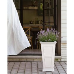 Veradek Brixton Series 26 in. Tall White Plastic Planter (2-Pack)