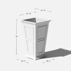 Veradek Brixton Series 26 in. Tall White Plastic Planter (2-Pack)