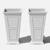Veradek Brixton Series 26 in. Tall White Plastic Planter (2-Pack)