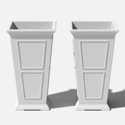 Veradek Brixton Series 26 in. Tall White Plastic Planter (2-Pack)