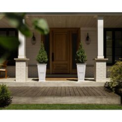 Veradek Brixton Series 26 in. Tall White Plastic Planter (2-Pack)