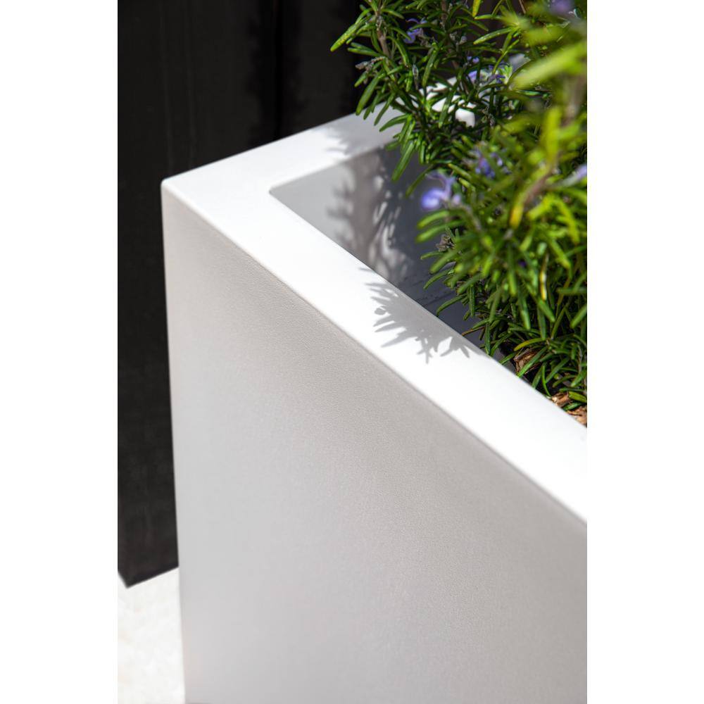 Veradek Cube 22 in. Square White Plastic Planter