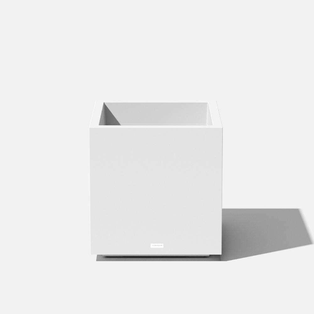 Veradek Cube 22 in. Square White Plastic Planter