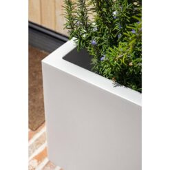 Veradek Cube 22 in. Square White Plastic Planter