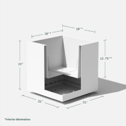 Veradek Cube 22 in. Square White Plastic Planter