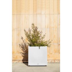 Veradek Cube 22 in. Square White Plastic Planter