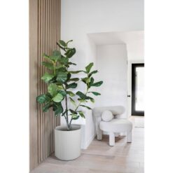 Veradek Demi 20 in. Round White Plastic Planter (2 Pack)