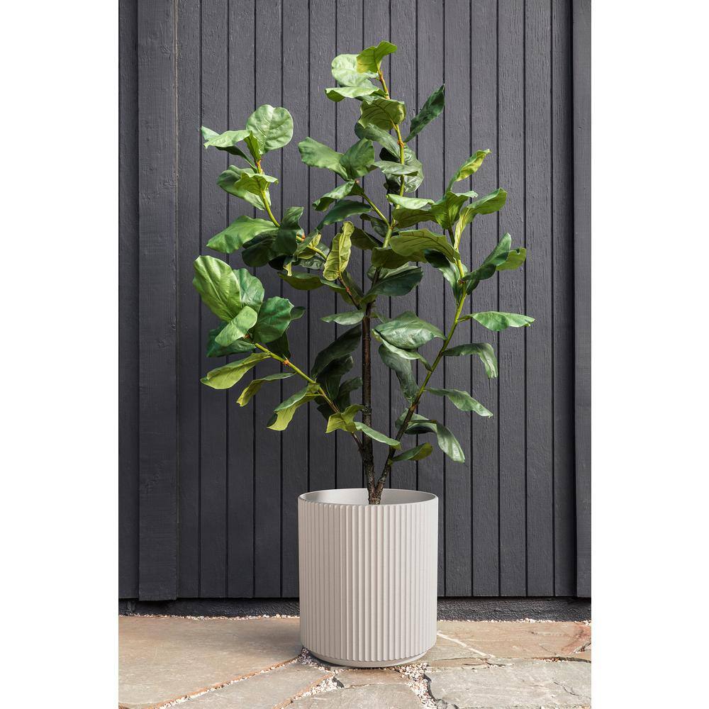 Veradek Demi 20 in. Round White Plastic Planter (2 Pack)