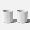 Veradek Demi 20 in. Round White Plastic Planter (2 Pack)