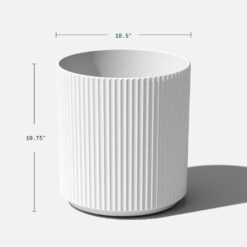 Veradek Demi 20 in. Round White Plastic Planter (2 Pack)