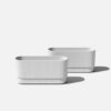 Veradek Demi 30 in. Rectangular White Plastic Long Planter (2-Pack)