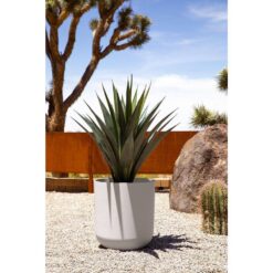 Veradek Kona 20 in. Round White Plastic Planter (2-Pack)
