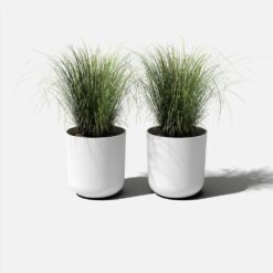 Veradek Kona 20 in. Round White Plastic Planter (2-Pack)