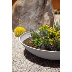 Veradek Lane Bowl 32 in. White Plastic Round Planter (2-Pack)