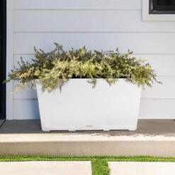 Veradek Midori 39 in. White Trough Plastic Planter