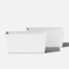 Veradek Midori 39 in. White Trough Plastic Planter (2-Pack)