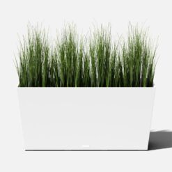 Veradek Midori 39 in. White Trough Plastic Planter