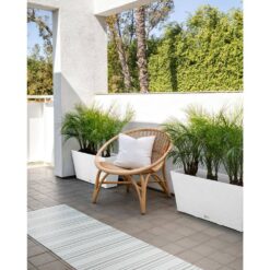 Veradek Midori 39 in. White Trough Plastic Planter