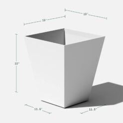 Veradek Nobleton 22 in. White Plastic Square Planter (2-Pack)