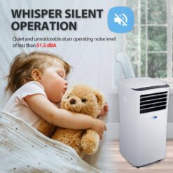 Whynter 7,000 BTU Portable Air Conditioner Cools 300 sq. ft. with Dehumidifier, Remote, and Filter in White