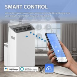 Whynter NEX 12,000 BTU Portable Air Conditioner Cools 600 sq.ft. with Dehumidifier and Wifi Enabled in White