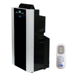 Whynter 9,200 BTU Portable Air Conditioner Cools 500 sq. ft. with Heater, Dehumidifier, and Remote in Black