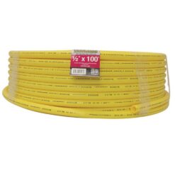 HOME-FLEX Underground 1/2in IPS New Install Kit (1)1/2inx100ft Pipe, (2)1/2in Couplers, (2)1/2in Meter Risers, Gas Line Detection