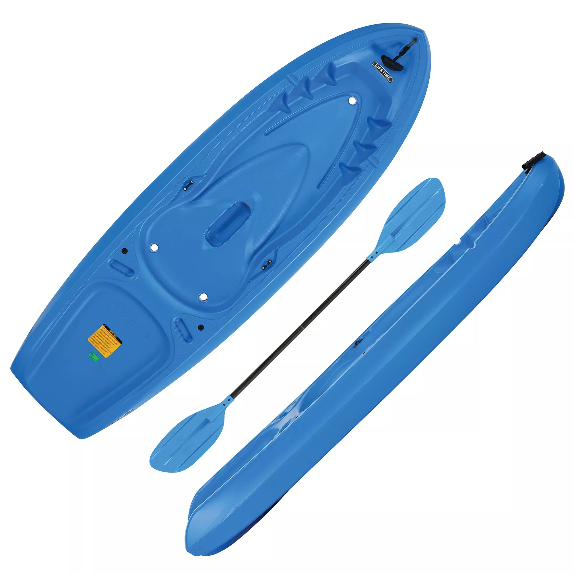 Lifetime Youth Recruit Kayak and Paddle Package, Blue