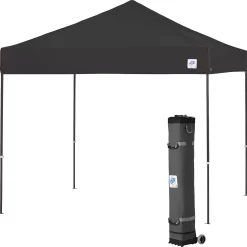 E-Z UP 10' x 10' Pyramid Instant Canopy, Black/Grey