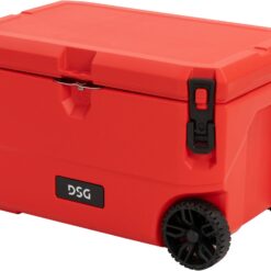 DSG Victory 65 Quart Hard Cooler with Wheels - Red