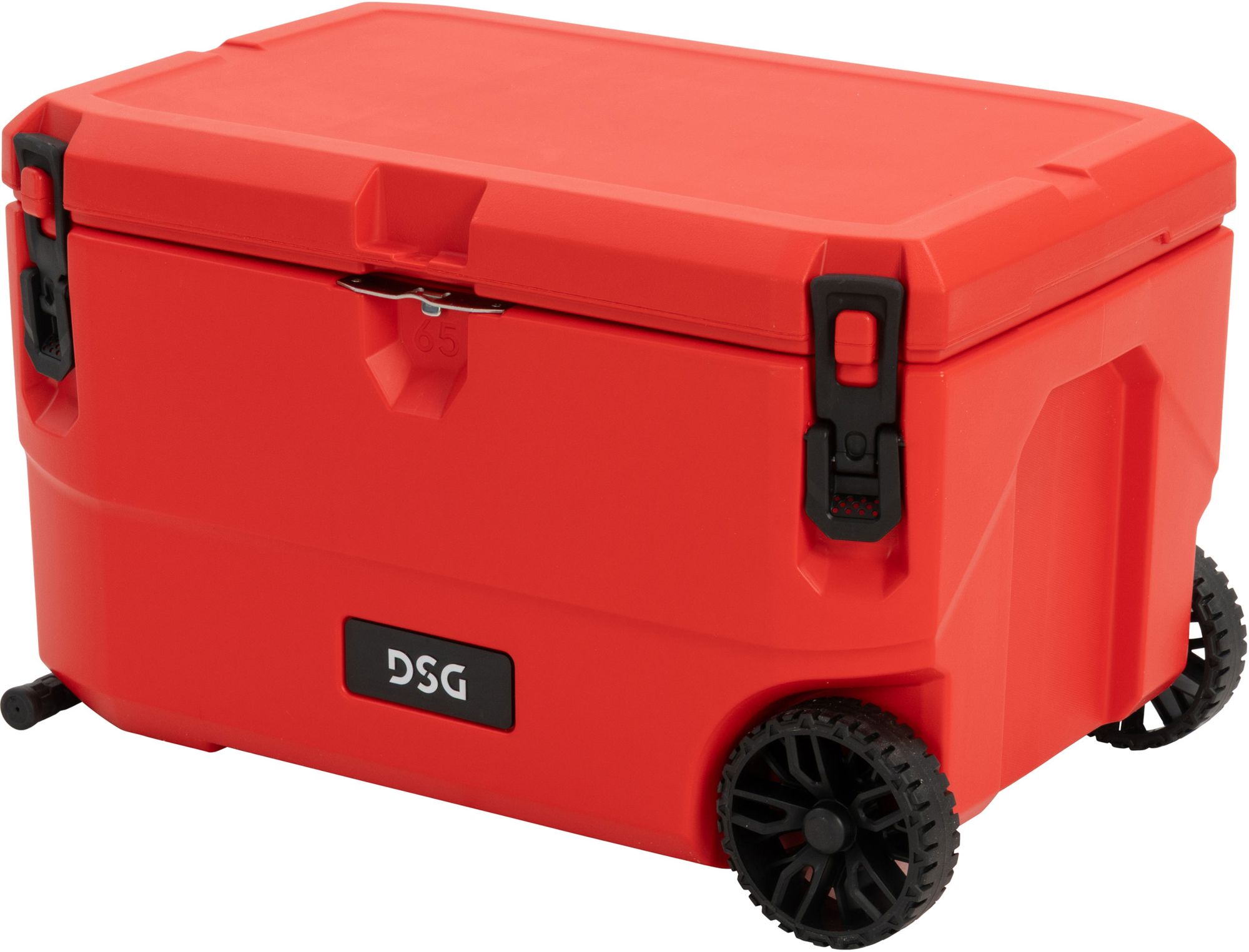 DSG Victory 65 Quart Hard Cooler with Wheels - Red