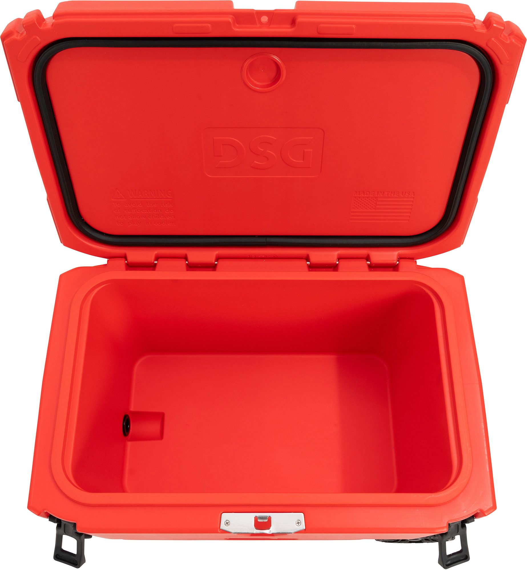 DSG Victory 65 Quart Hard Cooler with Wheels - Red