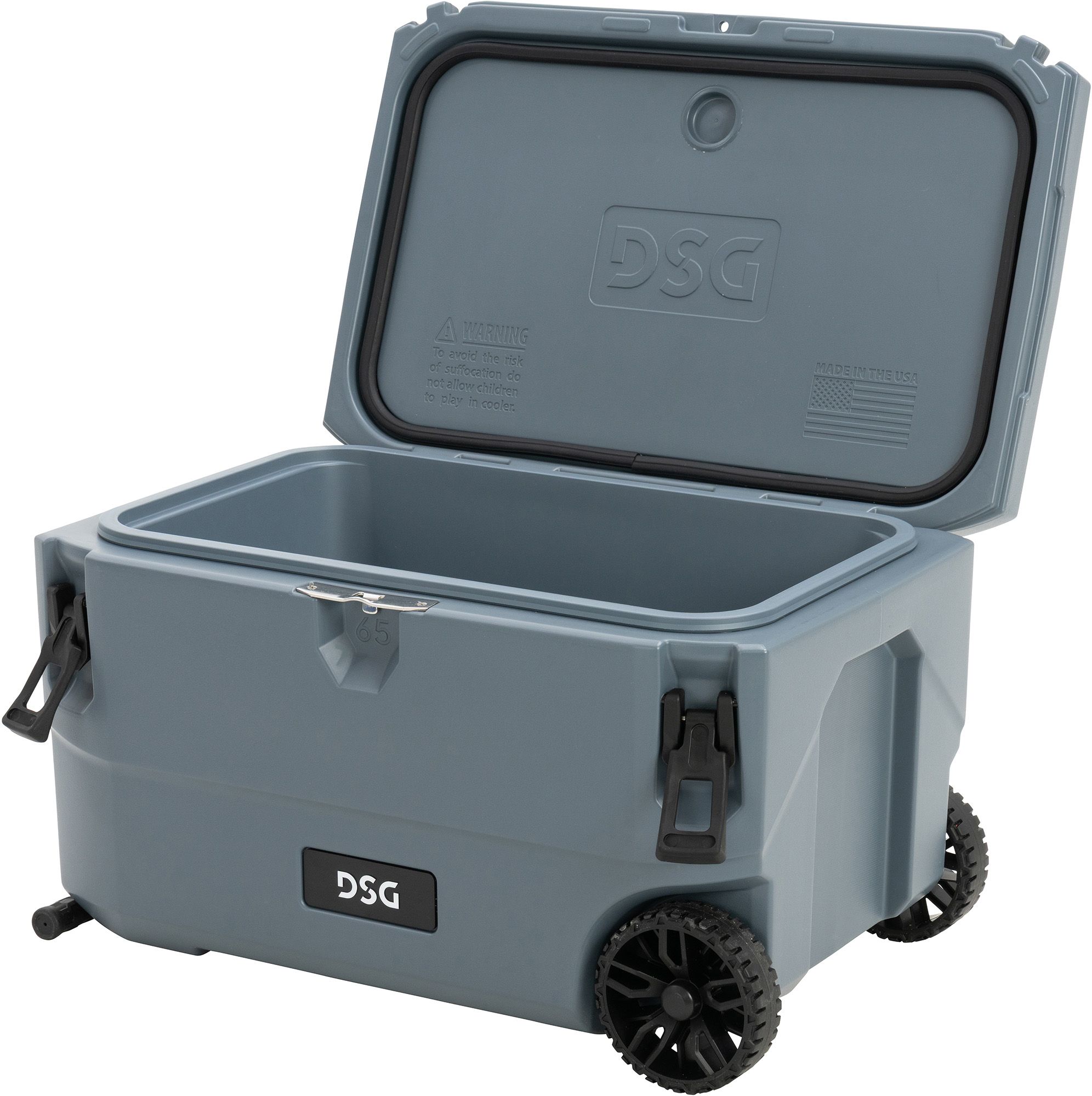 DSG Victory 65 Quart Hard Cooler with Wheels - Gray